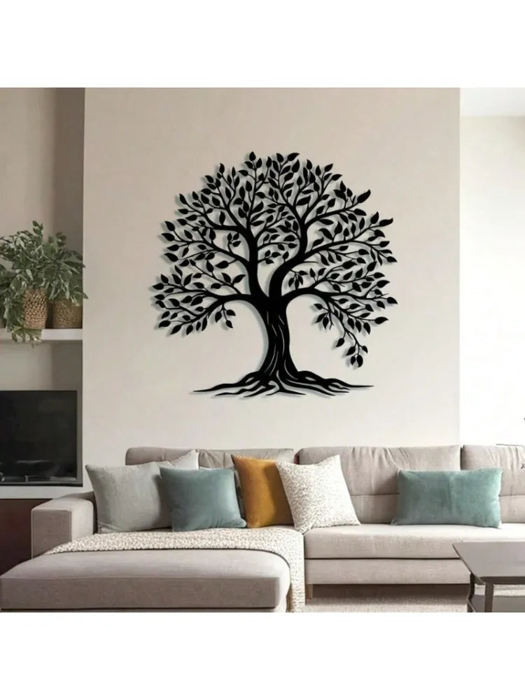 Blessed Cross Metal Wall Art — Lucky Clover & Branch Sculpture