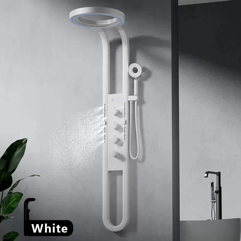 Rainfall Shower Panel System — SPA Massage Jets, LED Display