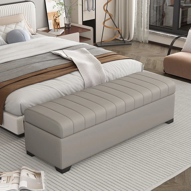 Luxury Storage Bench Ottoman — Waterproof, 150kg Capacity