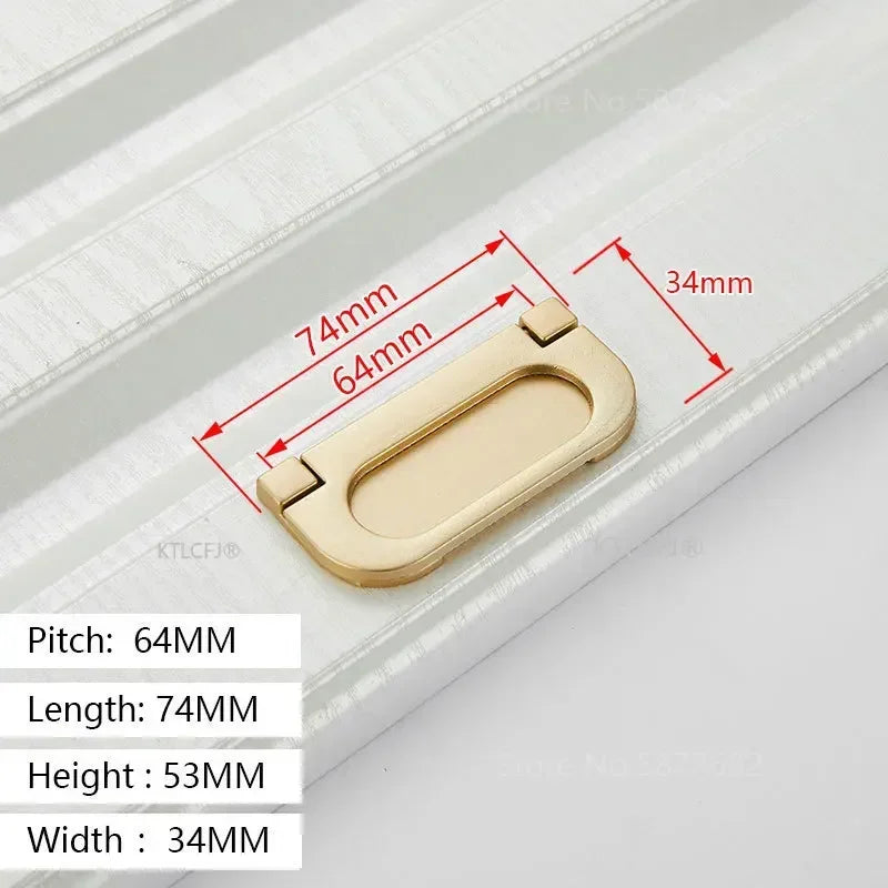 Square U-Type Gold Cabinet Handle — Aluminum Drawer Pull