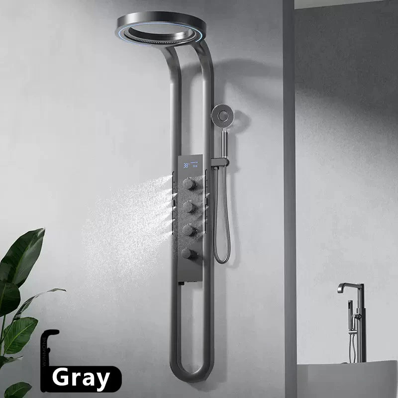 Rainfall Shower Panel System — SPA Massage Jets, LED Display