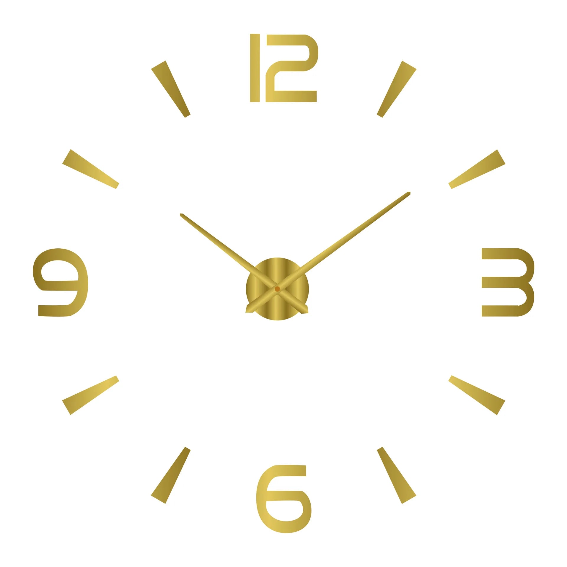 3D Roman Numeral Acrylic Mirror Wall Clock — DIY Quartz