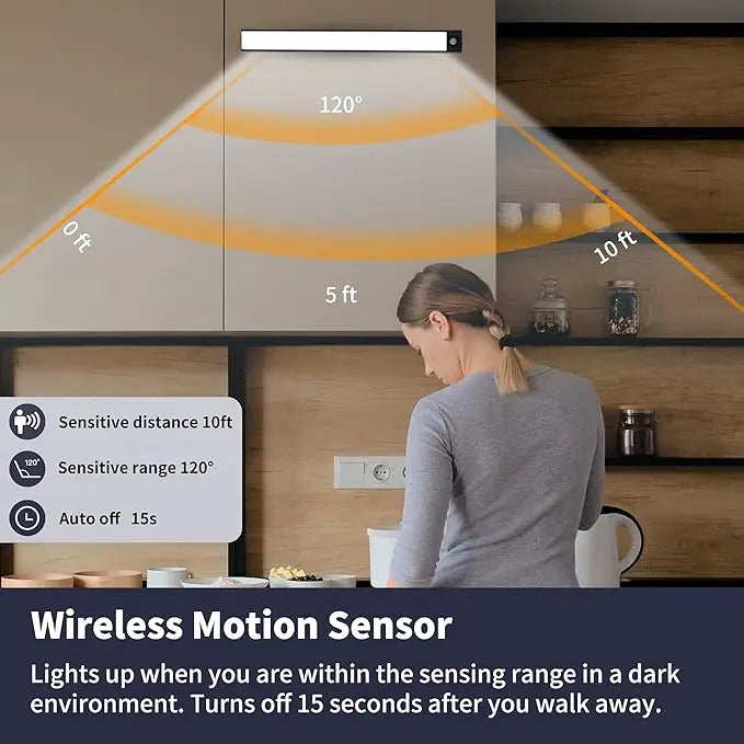 Smart Motion Sensor Cabinet Light — Magnetic, USB Rechargeable