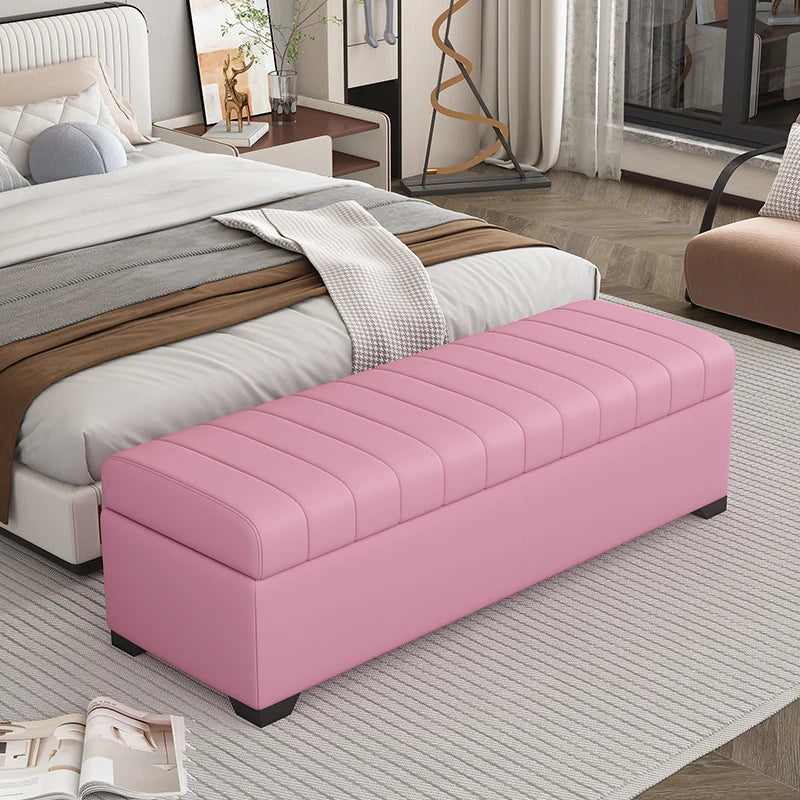 Luxury Storage Bench Ottoman — Waterproof, 150kg Capacity