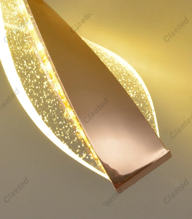 LED Modern Gold Acrylic Wall Lamp Lustre Hallway Bedroom Living Room Lamps Room Decor Wall Decoration Items Originality Lamps
