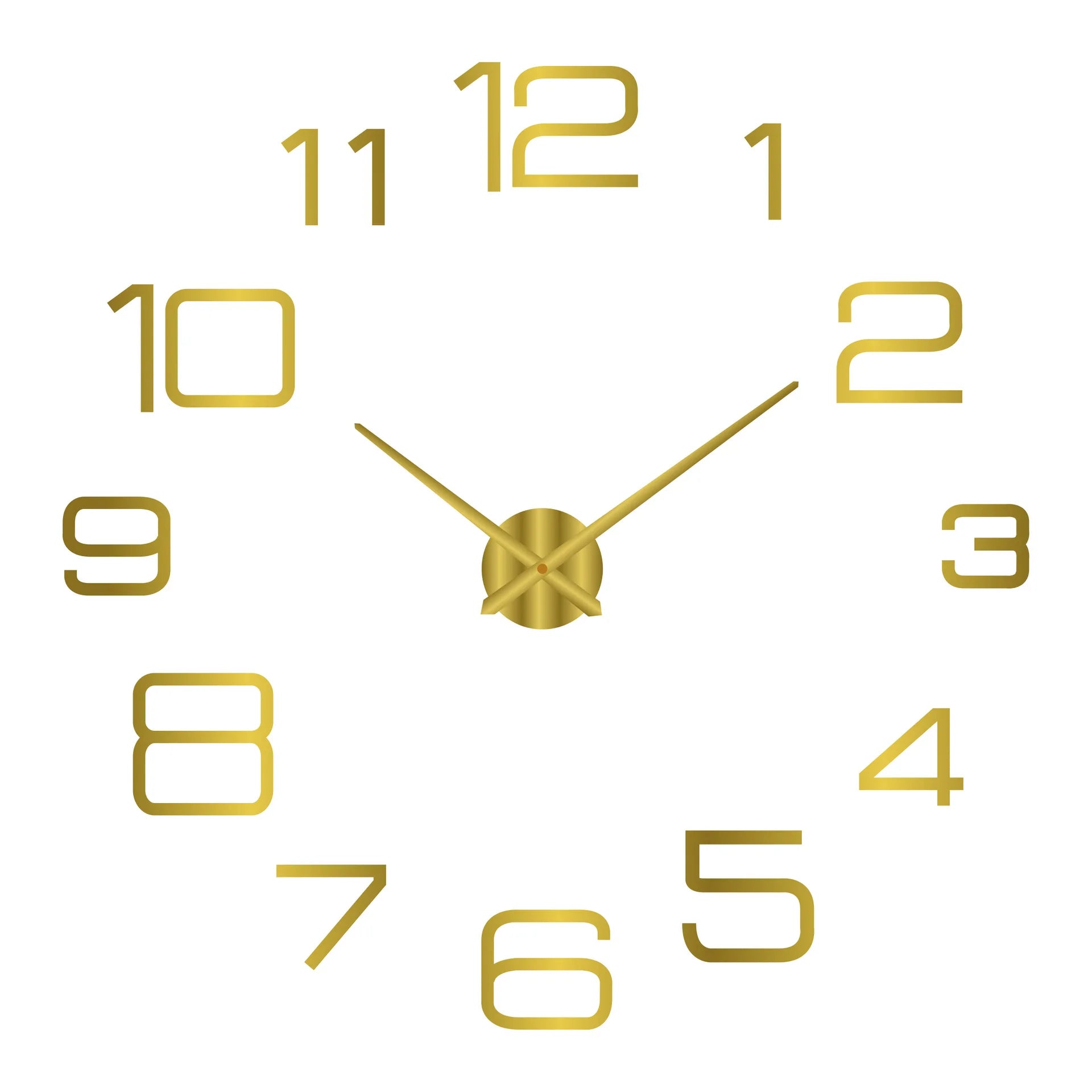 3D Roman Numeral Acrylic Mirror Wall Clock — DIY Quartz