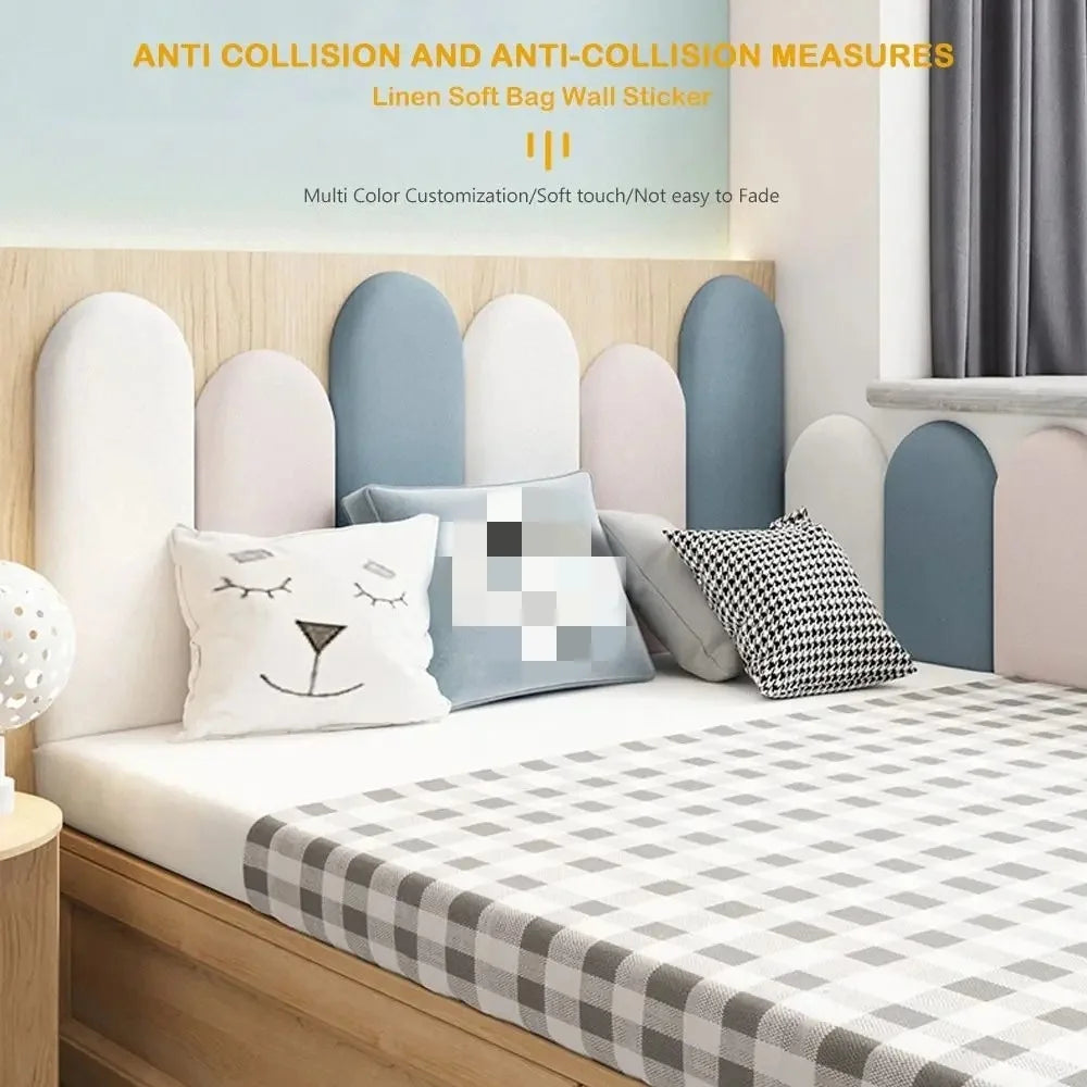 Leather Headboard Wall Cushion Panel — Anti-Collision