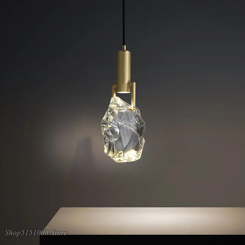Nordic Crystal LED Pendant Light — Gold, European Luxury