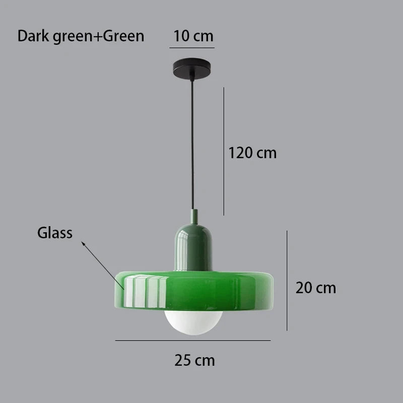 Nordic Bauhaus Glass Chandelier — Retro Pendant Light