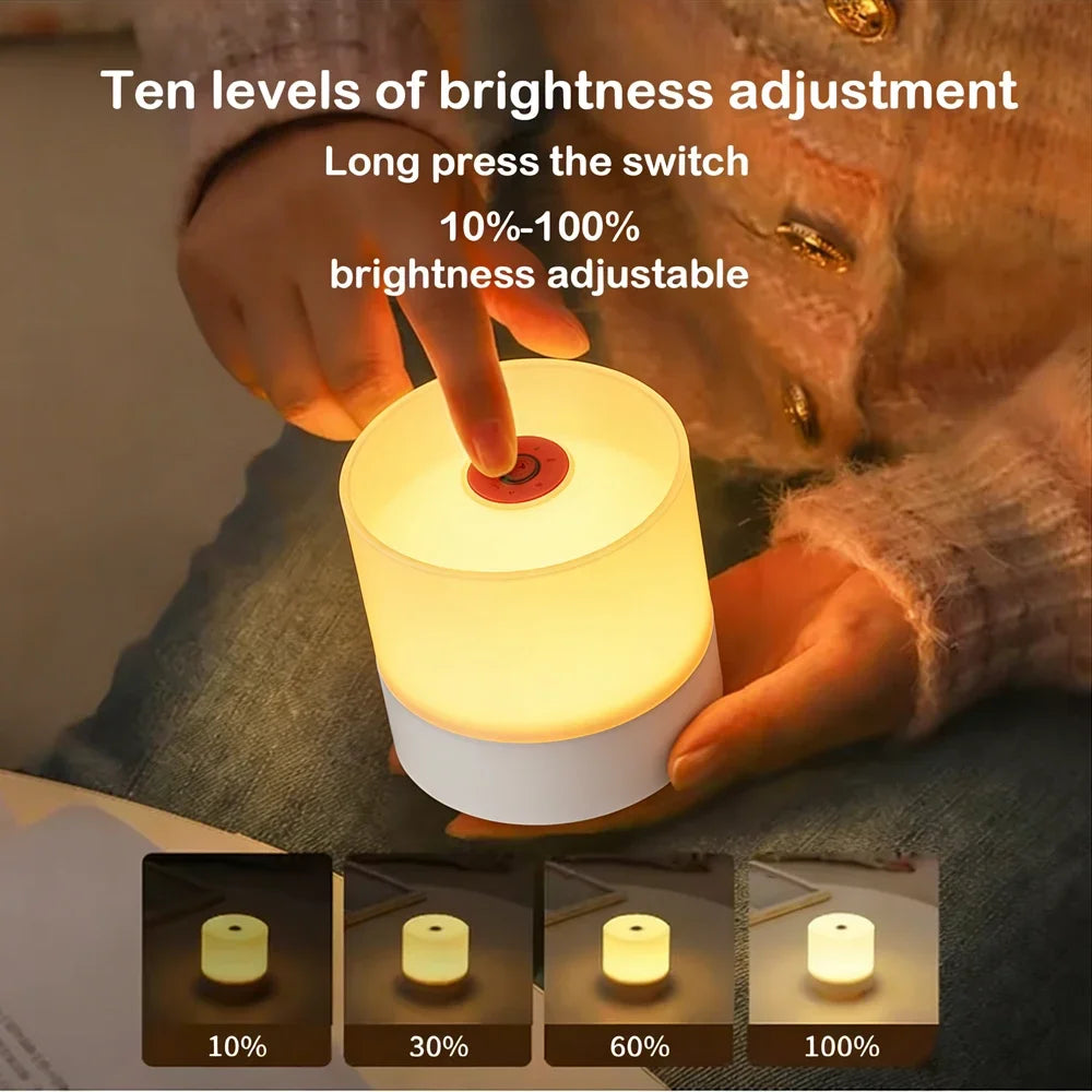 Rechargeable LED Night Light — Touch & Remote, 3 Colors