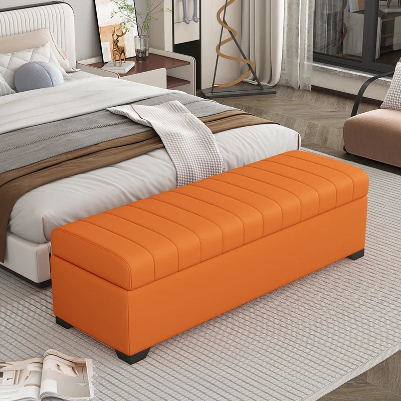 Luxury Storage Bench Ottoman — Waterproof, 150kg Capacity