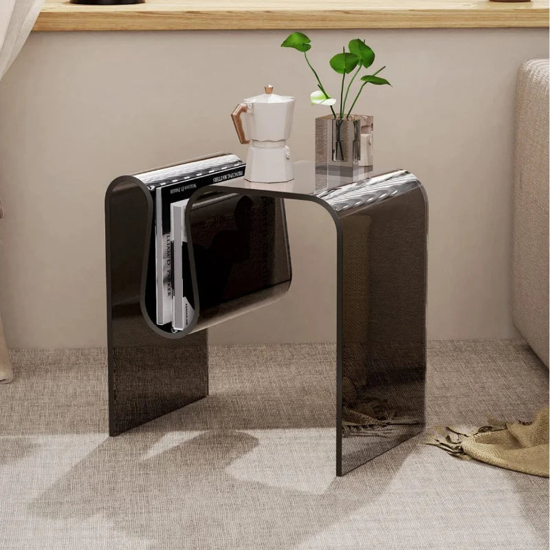 Glam Acrylic M-Shaped Side & Coffee Table