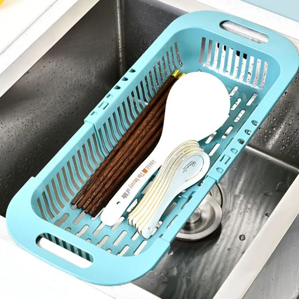 Extendable Over-Sink Colander Strainer Basket