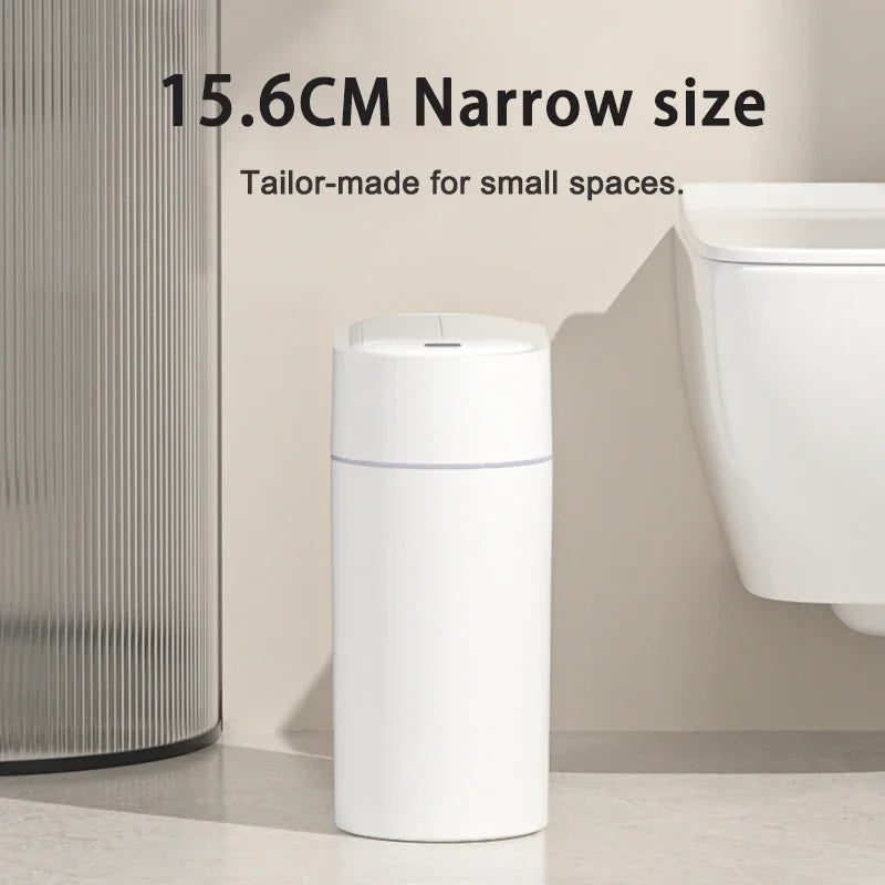 Smart Sensor Trash Can with Lid — 7/9L Slim Design