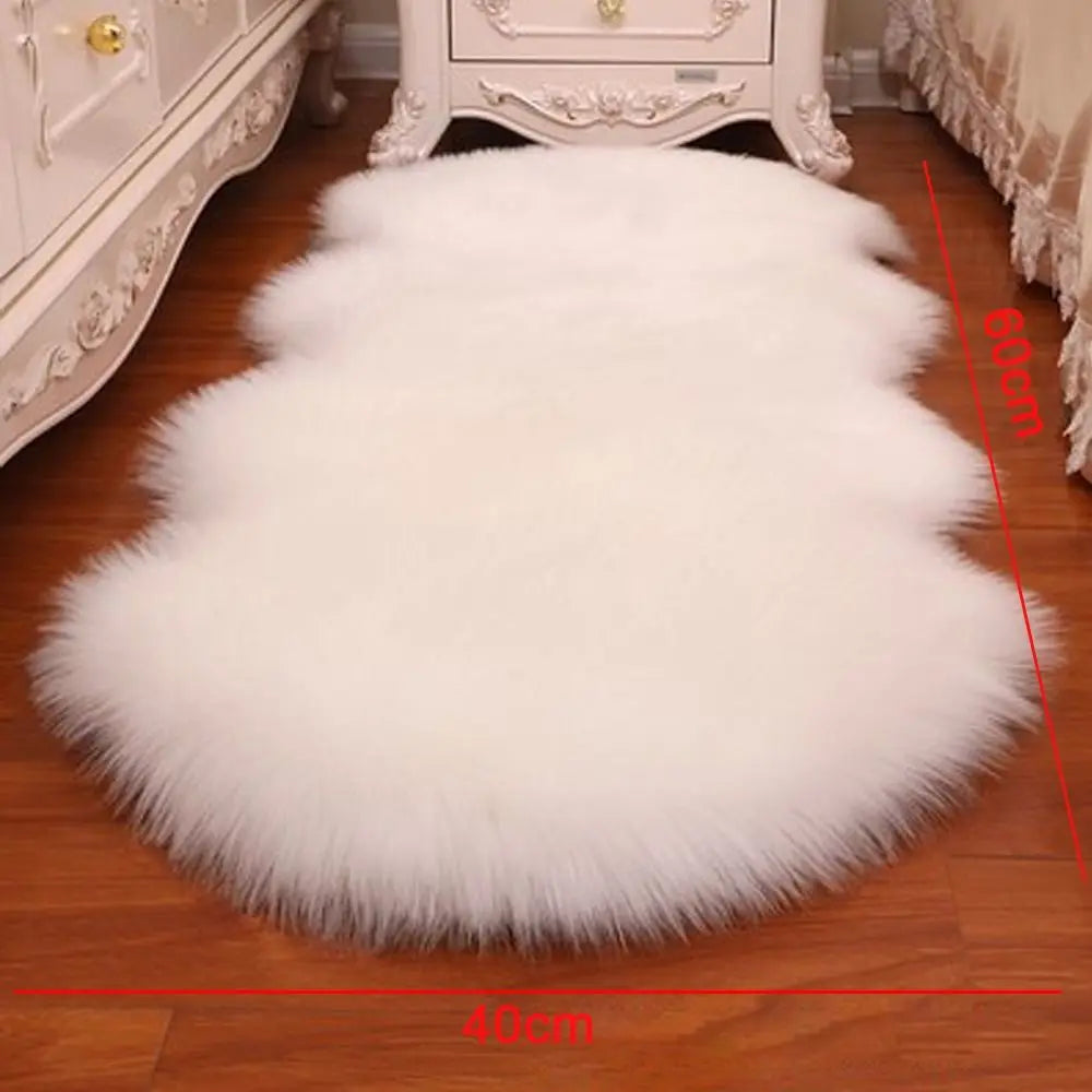 Faux Sheepskin Shaggy Rug — Fluffy Soft Floor Mat
