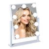 Hollywood Vanity Makeup Mirror — 9 LED Bulbs, 360° Rotation